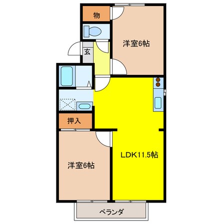 ジョイフルアサイの物件間取画像